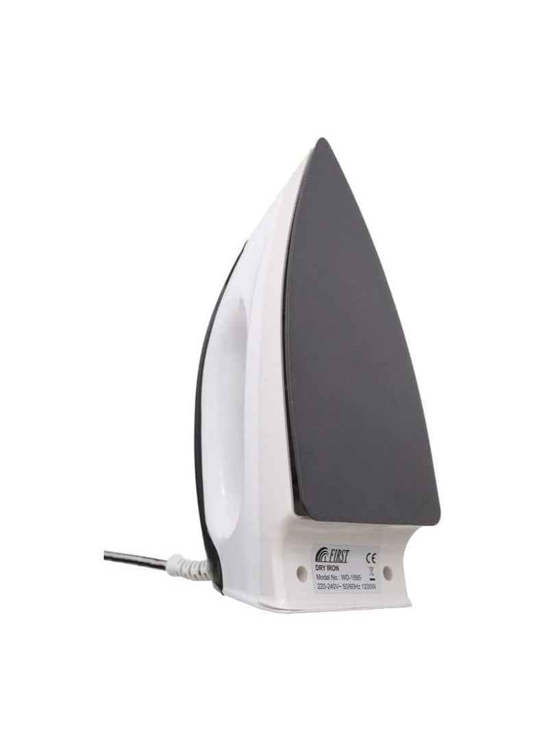 first - First Electric Clothes Iron - Model WD-1885 - 1200 Watts - Black and White - Image 1