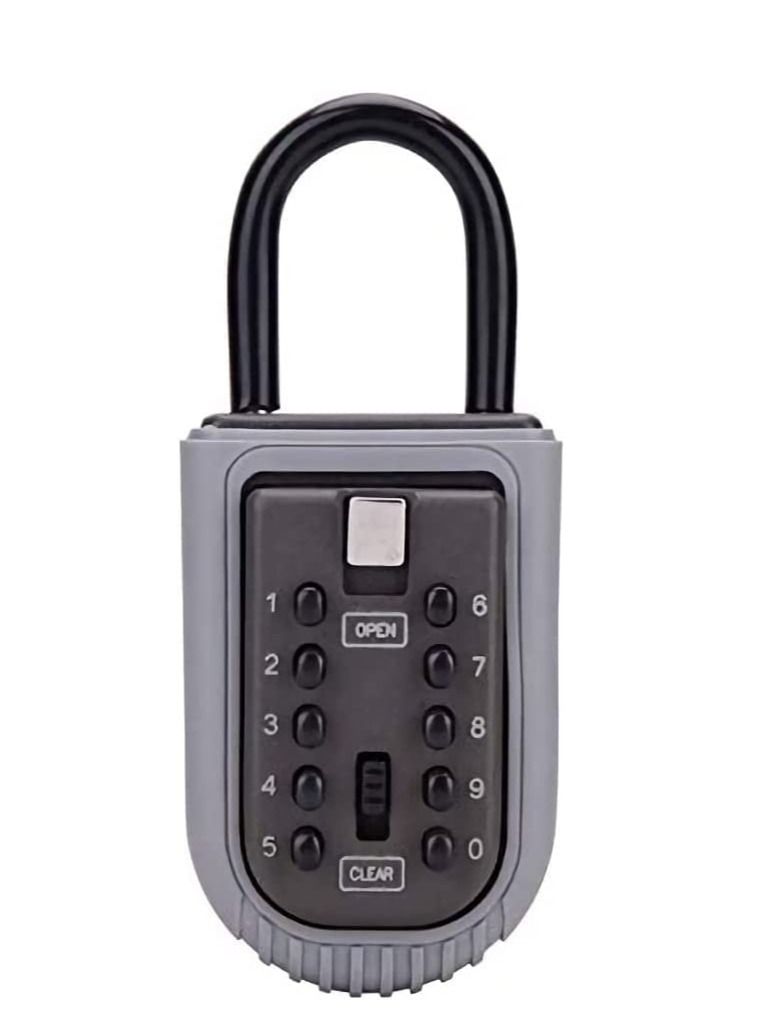 Excefore Key Safe, Portable Weatherproof Lock Box for Keys Outdoor with Removable Shackle, Hangable Combination Key Lock Box for Home Office Garage School Airbnb to Share  - Image 1