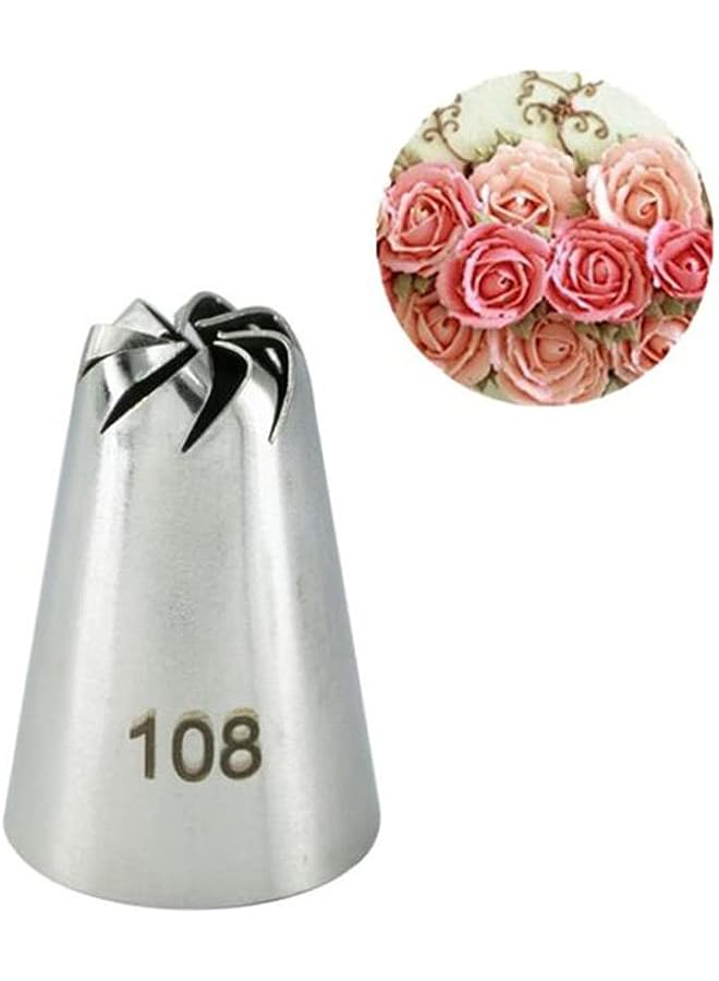 PROMASS 2 piece Stainless Steel Piping Tips Piping Nozzles Cake Decorating Supplies Cookies Cupcake Icing Decorating Supplies Decorating Kits Frosting Icing Tips Baking Set Tools BH108 - Image 1