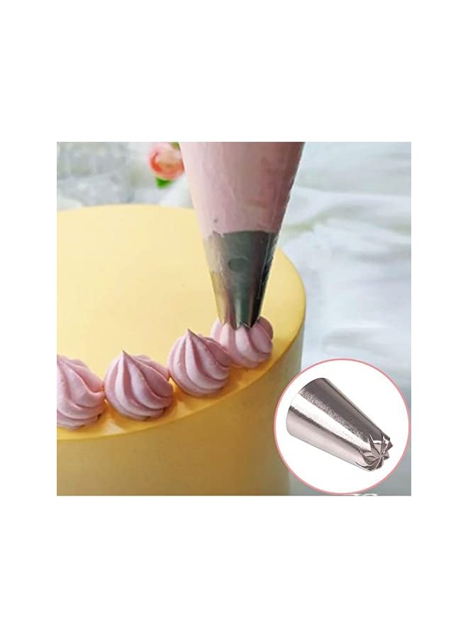 PROMASS 2 piece Stainless Steel Piping Tips Piping Nozzles Cake Decorating Supplies Cookies Cupcake Icing Decorating Supplies Decorating Kits Frosting Icing Tips Baking Set Tools BH108 - Image 5