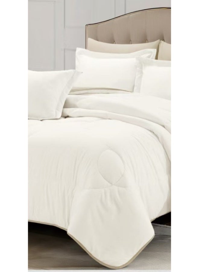 MingLi Double bed set, plain hotel style, double sided, to give you the perfect sleep, made of microfiber, size 230*250 cm - Image 3