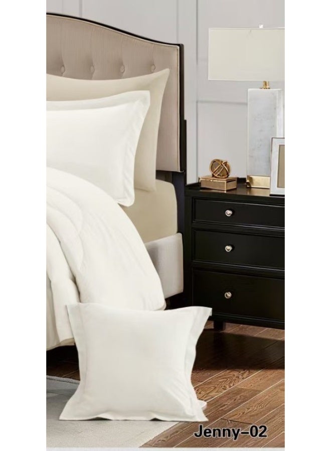 MingLi Double bed set, plain hotel style, double sided, to give you the perfect sleep, made of microfiber, size 230*250 cm - Image 4