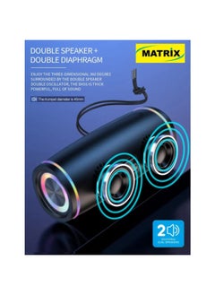 MATRIX Matrix Wireless Double Speaker with Double Diaphragm - 1800mAh - Black - M-630  - Image 2