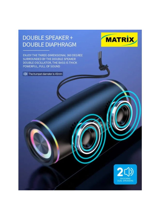 MATRIX Matrix Wireless Double Speaker with Double Diaphragm - 1800mAh - Black - M-630  - Image 2