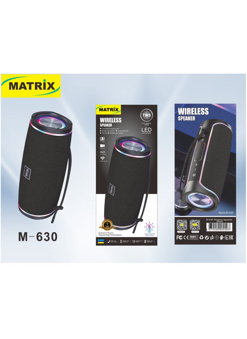 MATRIX Matrix Wireless Double Speaker with Double Diaphragm - 1800mAh - Black - M-630  - Image 4