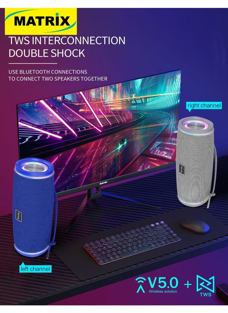 MATRIX Matrix Wireless Double Speaker with Double Diaphragm - 1800mAh - Black - M-630  - Image 3