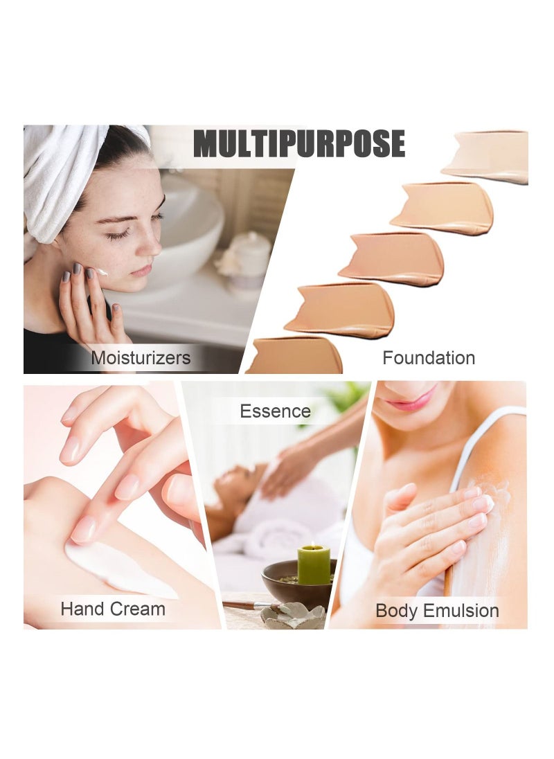 SYOSI - Plastic Airless Pump Bottle, Refillable Lotion Containers, 8 Pack 10ml/0.34oz Mini Spray Bottle, Empty Pump Press Vacuum Dispenser, for Travel Foundation Essence Gel Emulsion Toiletries Sample - Image 1