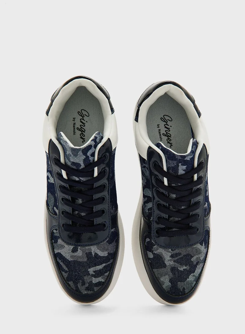 Ginger Denim Lace Up Sneaker