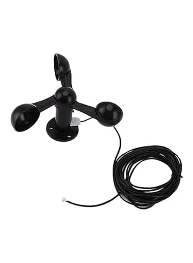 Anemometer 360 Degree Three Cup Wind Speed Sensor With 8 Meter Cable 4cm Mounting Hole For Weather Station - Image 1