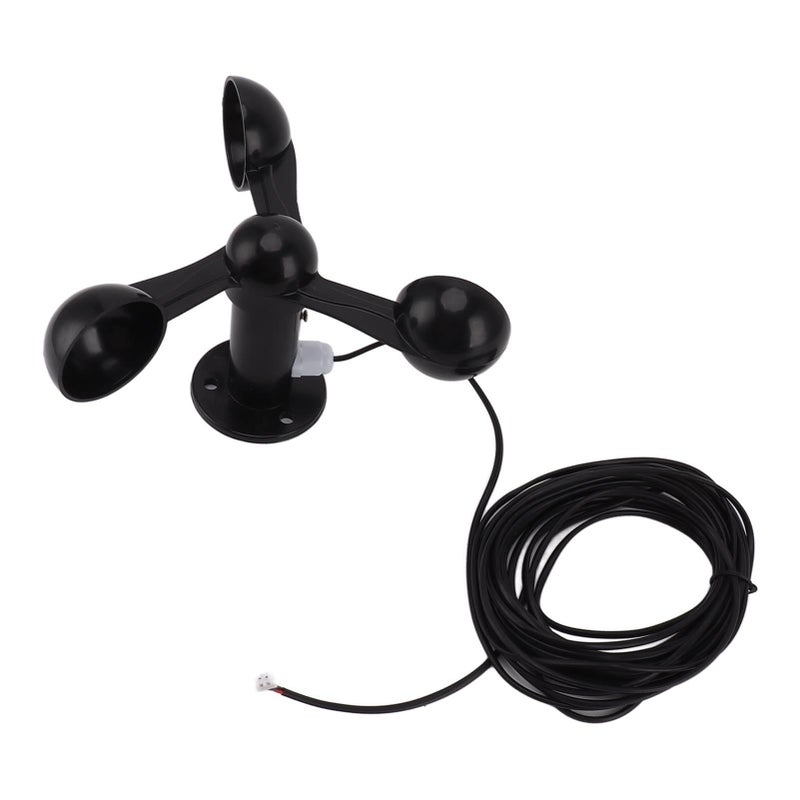 Anemometer 360 Degree Three Cup Wind Speed Sensor With 8 Meter Cable 4cm Mounting Hole For Weather Station - Image 2