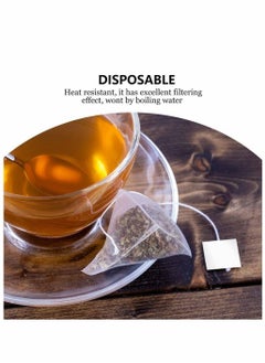 Excefore Tea Filter Bags, 100Pcs Disposable Nylon Tea Infuser Bag Spice Filter Tea Strainer Bags With String, Empty Tea Bags for Loose Leaf Fruit Herbal Tea Bags, Spice Bags, Filter Bags (5.8*7.0cm)  - Image 2