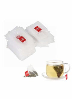Excefore Tea Filter Bags, 100Pcs Disposable Nylon Tea Infuser Bag Spice Filter Tea Strainer Bags With String, Empty Tea Bags for Loose Leaf Fruit Herbal Tea Bags, Spice Bags, Filter Bags (5.8*7.0cm)  - Image 1