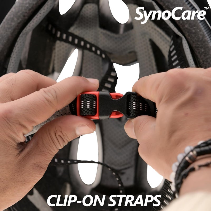 SYNOCARE Adjustable Cycling Helmet for Men & Women with Detachable Visor | Light Weight Bicycle Helmet with Ventilation for Youth, Adults & Kids | Helmet for Cycling, Skating & Skateboarding | Red - Image 3