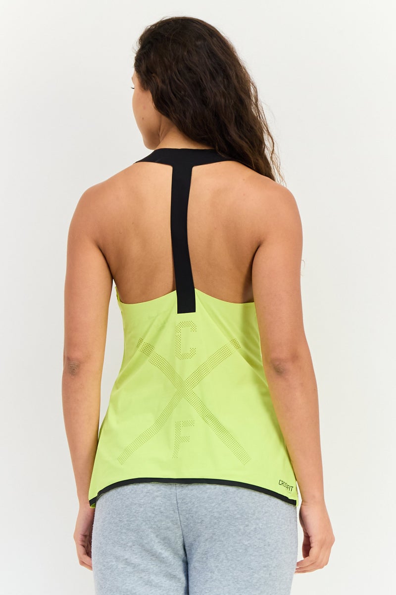 Reebok Women Sportswear Fit Sleeveless Training Tank Tops, Lemon Green - Image 2
