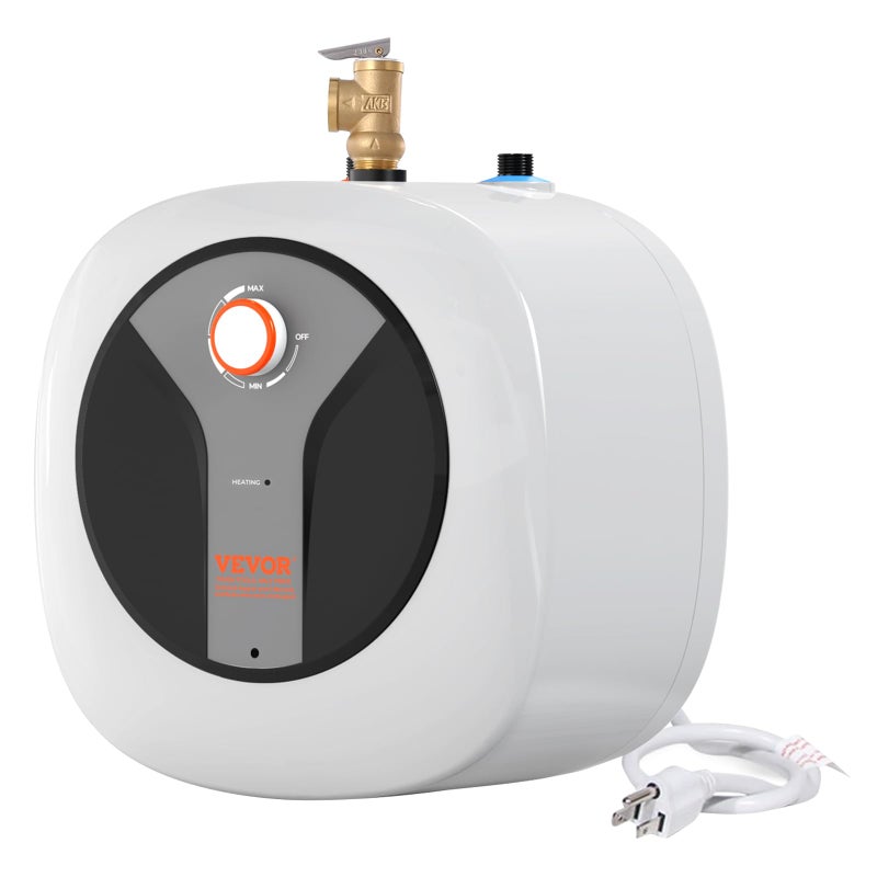 VEVOR Electric Mini-Tank Water Heater 4-Gallon Tank, 1440W Hot Water Boiler Storage, Safety Temperature Pressure Valve Easy Install, for Kichen Bathroom Restaurant, Shelf Wall Mounted - Image 1