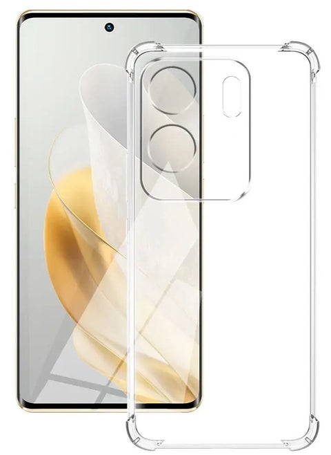 حافظة متوافقة مع هاتف Infinix Zero 30 4G، غطاء سيليكون شفاف مصنوع من مادة TPU غوريلا وواقي مضاد للصدمات وزوايا مقاومة للصدمات - شفاف