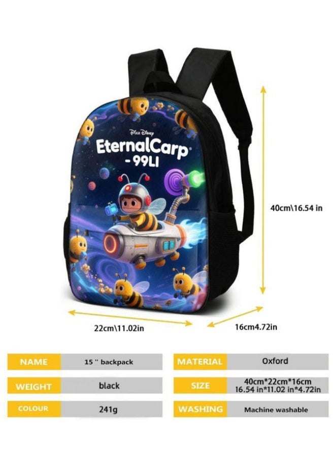 Bright Li Fire Shoulder + hand-held + stationery bag | Cartoon bag 3-piece set, easy to cope with various occasions (available for students, children, friends' outings, mountain climbing, school, etc.) | Back to school season/holiday gifts - Image 5