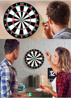ISHWAZ Dart Boards Game - Double Sided Dartboard With 6 Metal Tip Darts, Excellent Indoor Game And Outdoor Game, Professional and Leisure Sport For Friends Family Office Clubs Gym and Trips - Dartboards  - Image 4