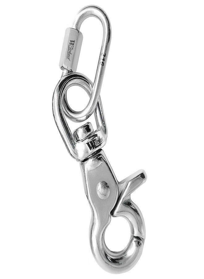 WICKED 316 Stainless Steel 3 1/2” Swivel Eye Trigger Snap Hook and Quick Link - Set of 2 Each - Image 3