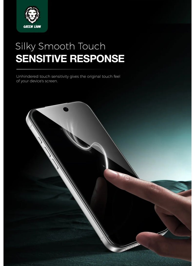 GREEN LION 9H Steve Privacy Anti-Peeping Glass iPhone 17 Pro with Blocked Side Viewing & Grease Resistance / Highly Responsive / -Anti Fingerprint - Black Edge/Privacy - Image 2