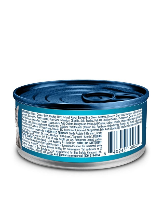 Blue Buffalo Tastefuls Wet Cat Food Paté For Mature Cats, Made With Natural Ingredients | Chicken Entrée, 3Oz. Can (24 Count) - Image 2