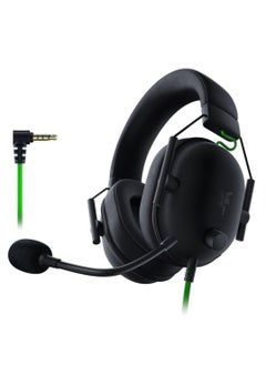 ريزر سماعة الألعاب السلكية BlackShark V2 X، صوت محيطي 7.1، مشغلات 50 مم، هيكل خفيف الوزن 240 جرام، ميكروفون مضاد للضوضاء، وسائد أذن من إسفنج الذاكرة الهجين للراحة، أسود | RZ04-03240700-R3M1  - Image 1