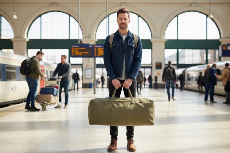 DoYiKe Extra Large Canvas Travel Duffle Bag Heavy Duty, Sports Travel Military Camping Tent Storage - Image 5