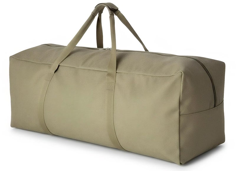 DoYiKe Extra Large Canvas Travel Duffle Bag Heavy Duty, Sports Travel Military Camping Tent Storage - Image 1