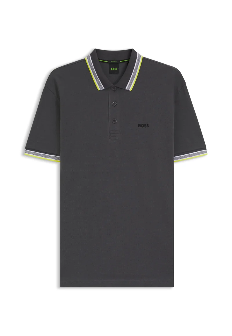 BOSS Paddy polo shirt in cotton piqué with logo undercollar