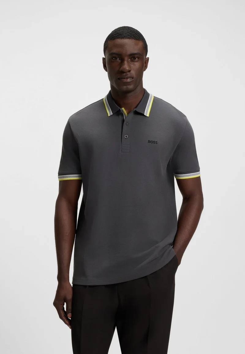 BOSS Paddy polo shirt in cotton piqué with logo undercollar