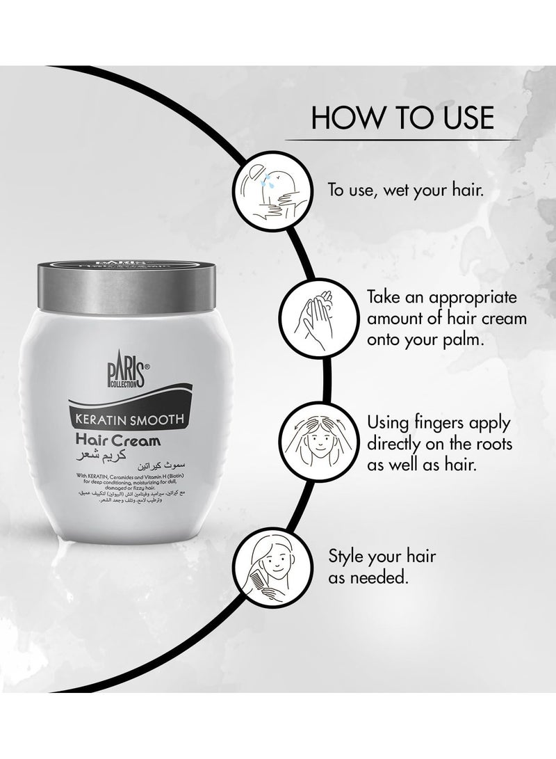 باريس كولكشن كريم شعر سموث كيراتين - 475 جم - Image 3