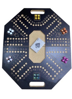 Jackaroo A strong wooden jackaroo game for strategic planning, 6 players, with a luxury bag, 45 x 55 cm, numbered  - Image 2