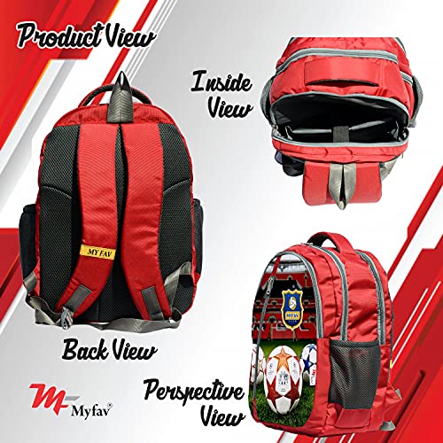 Myfav MY FAV 30L Printed Backpack | Lightweight Casual Backpack for School; College & Sports | Travel Bag for Boys & Girls | Spacious Outdoor Daypack with Durable Build(46x33x21 cm) - Image 2