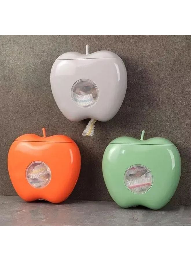 Green Apple Kitchen Organizer Wall Mounted Storage Box for Plastic Wrap Bags - Image 5