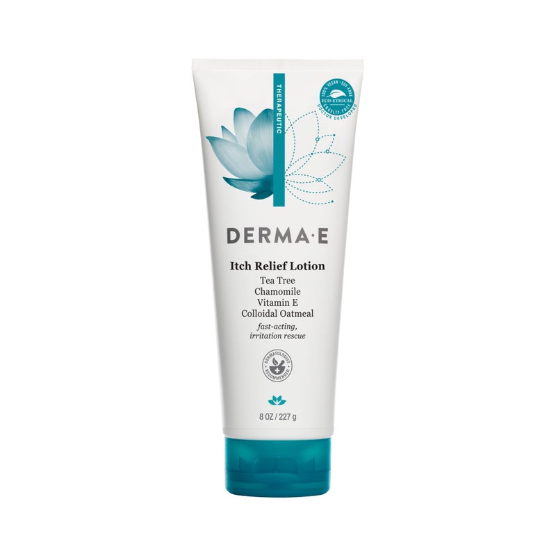Derma E Itch Relief Lotion  AntiItch for Dry Skin  Soothing Itchy Skin Cream  Lightweight Body Lotion Calms and Moisturizes 8 oz