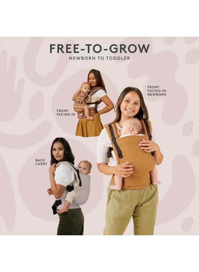 TULA Tula Ba Discover Free-to-Grow Baby Carrier, Adjustable Newborn to Toddler Carrier, Ergonomic and Multiple Positions for 7-45 pounds, Black with Gray Stars  - Image 3