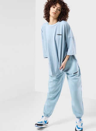 Oversized Racer Printed Joggers