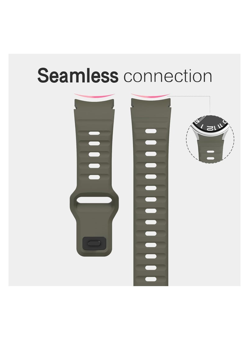 KASTWAVE 4 Pcs Bands Compatible with Samsung Galaxy Watch 4 5 6, Silicone Sport Strap Bracelet Replacement Wristband for Men Women, Adjustable Rugged No Gap Band Classic Band - Image 5