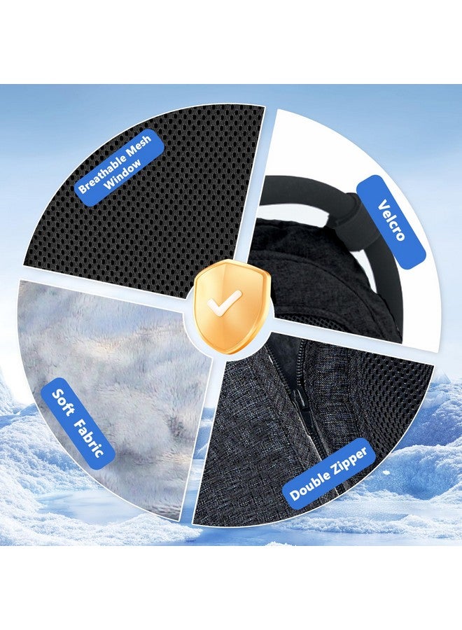 Fairy Baby Winter Car Seat Cover for Baby Carseat with Mesh Window(Black),Infant Warm&Cozy Car seat Covers Baby for Travel, Waterproof CarSeat Cover for Babies. - Image 5