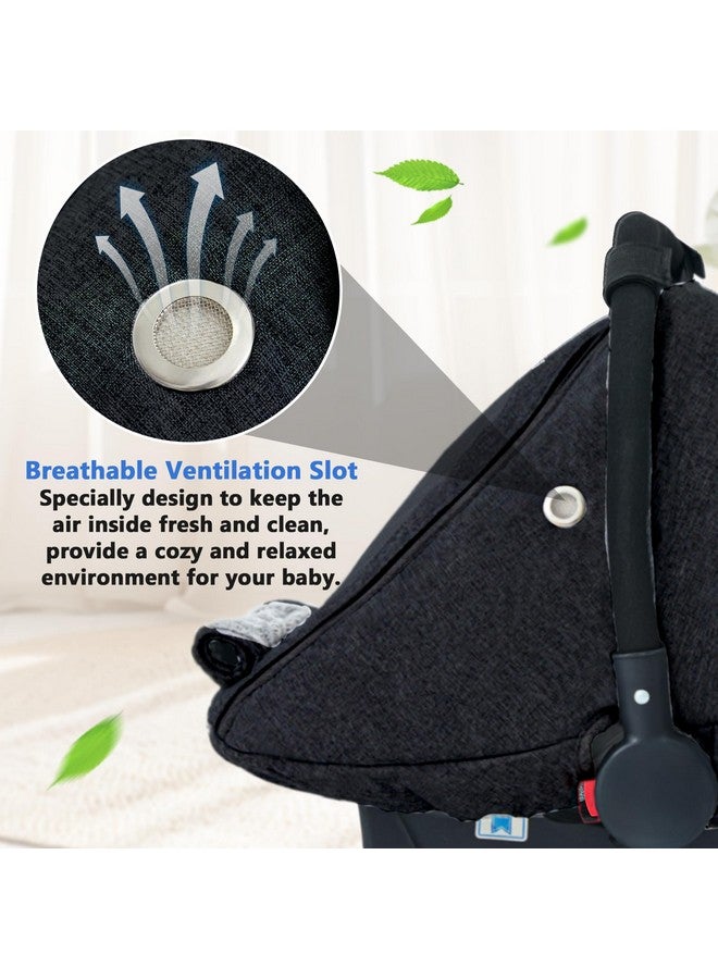 Fairy Baby Winter Car Seat Cover for Baby Carseat with Mesh Window(Black),Infant Warm&Cozy Car seat Covers Baby for Travel, Waterproof CarSeat Cover for Babies. - Image 3