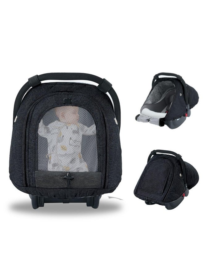 Fairy Baby Winter Car Seat Cover for Baby Carseat with Mesh Window(Black),Infant Warm&Cozy Car seat Covers Baby for Travel, Waterproof CarSeat Cover for Babies. - Image 1