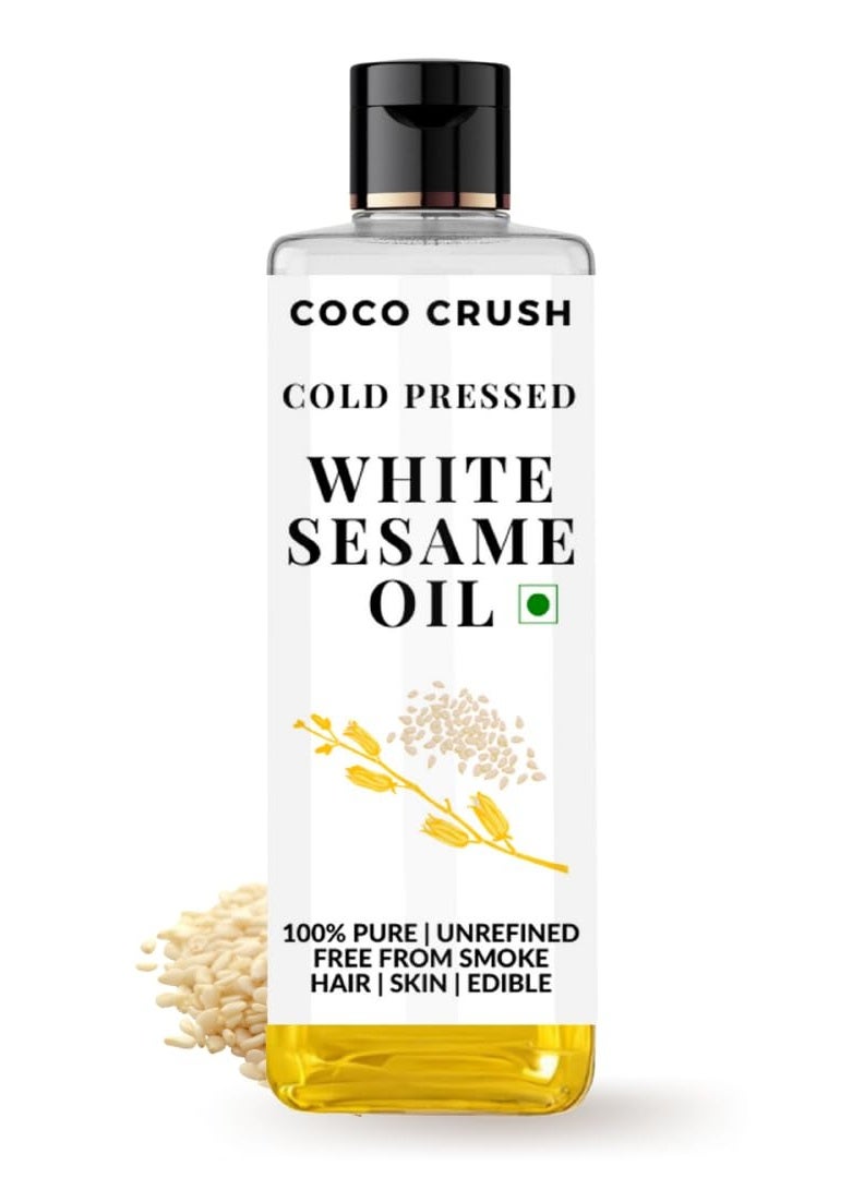 COCO CRUSH Cold Pressed Sesame Oil for Cooking | Extra Virgin, 100% Pure & Natural | Premium Sesame Oil for Healthy Cooking & Baking | Packed with Nutrients for Heart, Skin & Overall Wellness (50ML) - Image 1