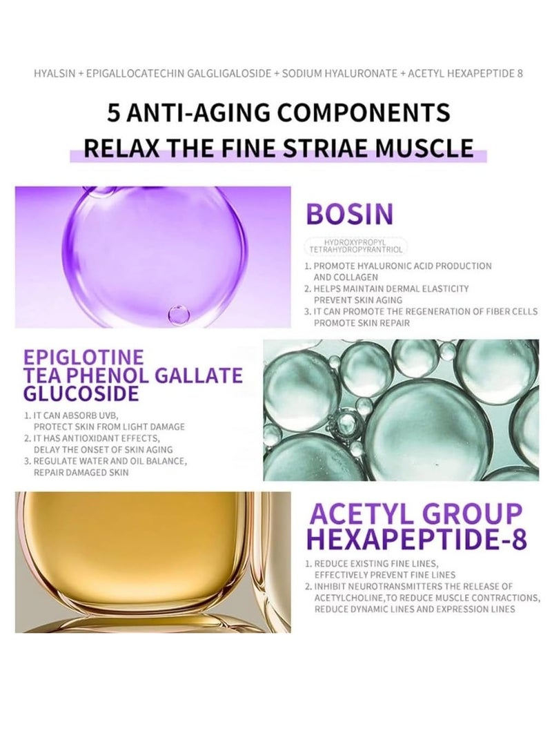 iFast Bossin Anti Wrinkle Firming Serum Lift and Tighten Facial Skin Fade Fine Lines Leave Skin Looking Shiny Firm and Elastic Reduce Dark Spots Anti Aging Anti Wrinkle Under Eye Serum Facial Essence. - Image 3