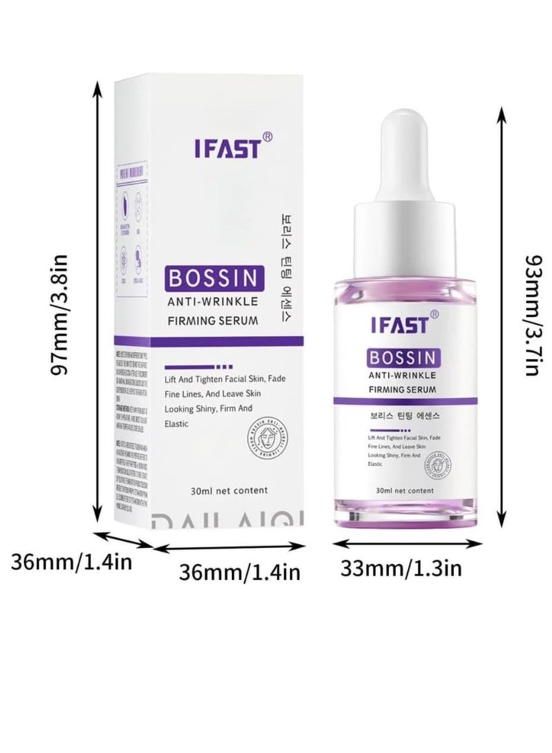 iFast Bossin Anti Wrinkle Firming Serum Lift and Tighten Facial Skin Fade Fine Lines Leave Skin Looking Shiny Firm and Elastic Reduce Dark Spots Anti Aging Anti Wrinkle Under Eye Serum Facial Essence. - Image 5
