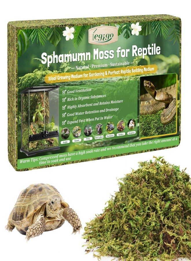 Legigo 3.5 OZ Sphagnum Moss for Reptile- 4 QT Natural Reptile Moss Terrarium Moss Substrate, Snake Tank Moss Peat Moss Reptile Bedding for Snake, Gecko, Ball Python, Frog and Orchids Plants - Image 1