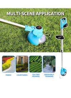 BOSS LIFE STYLE Battery Powered String Trimmer with Batteries and Charger All in One Electric Grass Cutter Lawn Mower Edger Tool and Grass Wacker  - Image 4