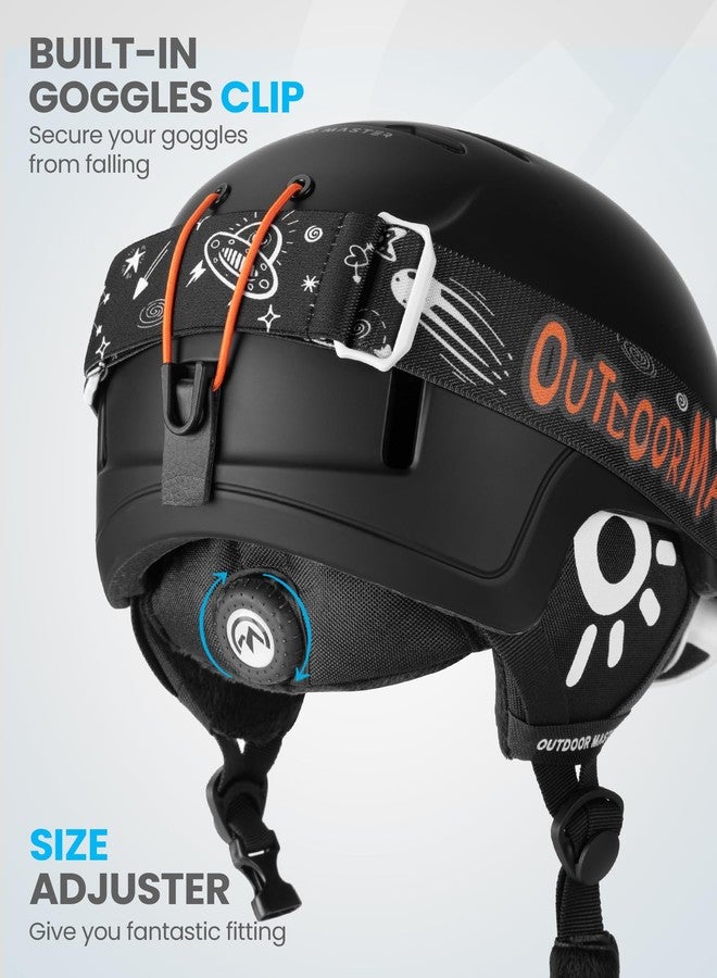 اوت دور ماستر طقم تزلج للأطفال من OutdoorMaster، غلاف متين من البولي كربونات وبطانة من رغوة البوليسترين الموسع، خوذة ثلجية مزودة بـ 12 فتحة تهوية، قابلة للتعديل، معتمدة للسلامة للأولاد والبنات - Image 4
