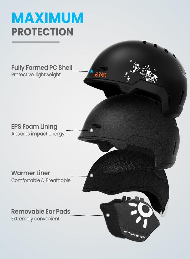 اوت دور ماستر طقم تزلج للأطفال من OutdoorMaster، غلاف متين من البولي كربونات وبطانة من رغوة البوليسترين الموسع، خوذة ثلجية مزودة بـ 12 فتحة تهوية، قابلة للتعديل، معتمدة للسلامة للأولاد والبنات - Image 2