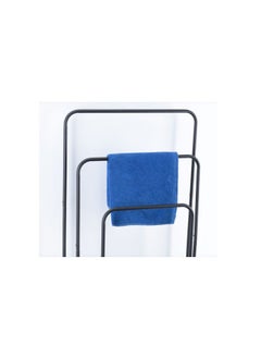 Homesmiths Homesmiths Black Metal Towel Rack - Modern Bathroom Organizer  - Image 1