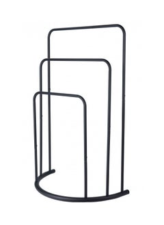 Homesmiths Homesmiths Black Metal Towel Rack - Modern Bathroom Organizer  - Image 2